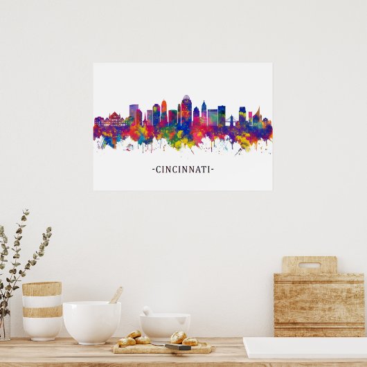 Cincinnati Ohio Skyline Poster (Keuken)