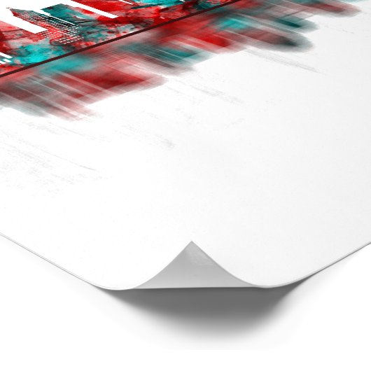 Cincinnati Ohio Skyline Poster (Hoek)