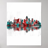 Cincinnati Ohio Skyline Poster (Voorkant)