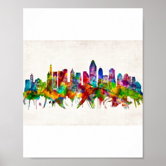 Cincinnati Ohio Skyline Poster (Voorkant)