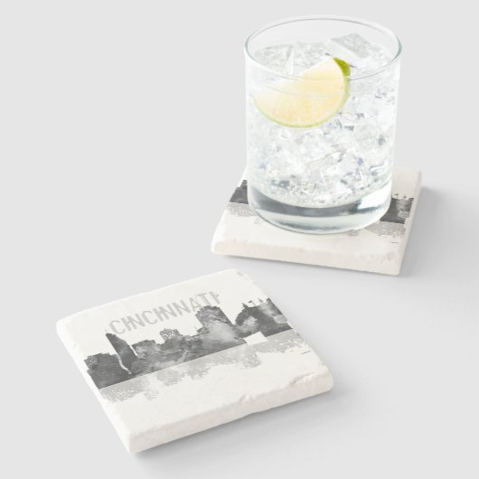 Cincinnati, Ohio Skyline Stenen Onderzetter (Zijkant)