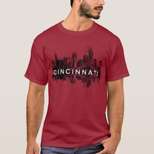 Cincinnati, Ohio skyline T-shirt (Voorkant)