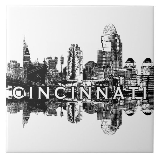 Cincinnati, Ohio skyline Tegeltje (Voorkant)