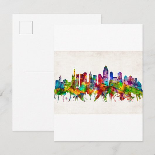 Cincinnati Ohio Skyline Uitnodiging Briefkaart (Voorkant / Achterkant)