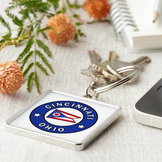 Cincinnati Ohio Sleutelhanger (Zijkant)