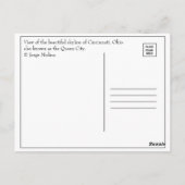 Cincinnati, Ohio, The Queen City Briefkaart (Achterkant)