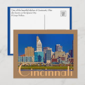 Cincinnati, Ohio, The Queen City Briefkaart (Voorkant / Achterkant)