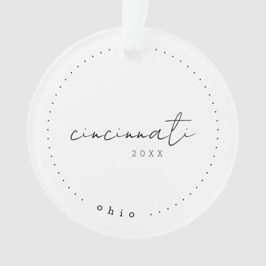 Cincinnati Ohio Travel United States Simple Ornament (voorkant)