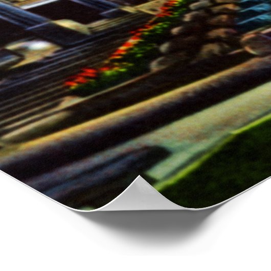 Cincinnati Ohio Union Terminal at Night Poster (Hoek)