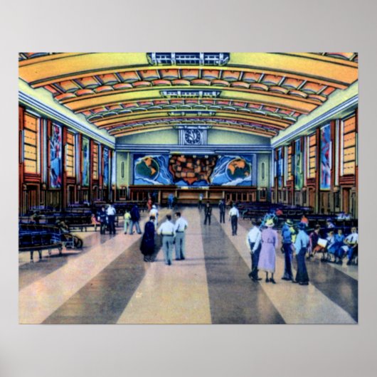 Cincinnati Ohio Union Terminal Concursus Poster (Voorkant)