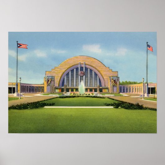 Cincinnati Ohio Union Terminal Poster (Voorkant)