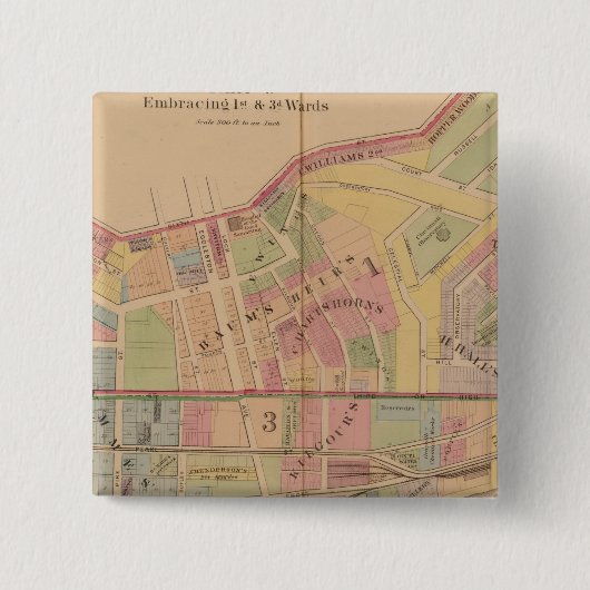 Cincinnati, Ohio Vierkante Button 5,1 Cm (Voorkant)