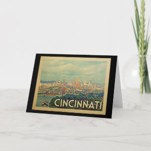 Cincinnati Ohio Vintage Travel Kaart
