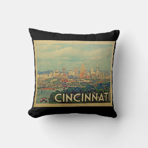 Cincinnati Ohio Vintage Travel Kussen
