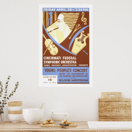 Cincinnati Orchestra 1939 WPA Poster (Keuken)