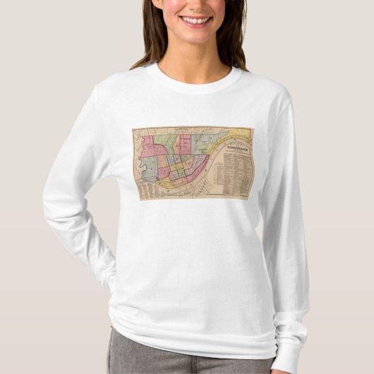 Cincinnati overzicht, Ohio T-shirt (Voorkant)