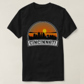 Cincinnati Retro City Skyline T-shirt (Design voorkant)