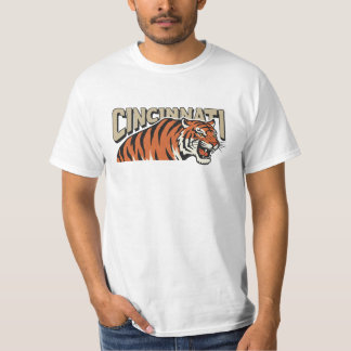 Cincinnati retro stijl bengaal tijger kunst t-shirt