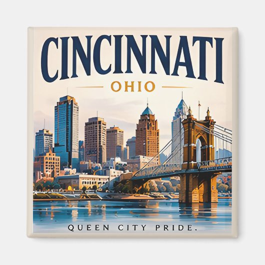 Cincinnati Rivierstad Magneet (Voorkant)