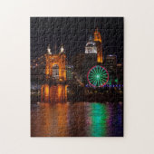 Cincinnati Roebling Bridge Nightscape Legpuzzel (Verticaal)