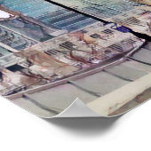 Cincinnati Roebling Suspension Bridge Waterverf Poster (Hoek)