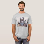Cincinnati Roebling Suspension Bridge Waterverf T-shirt (Voorkant volledig)