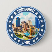 Cincinnati Ronde Button 7,6 Cm (Voorkant)