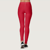 Cincinnati Rood Effen Kleur Leggings (Achterkant)