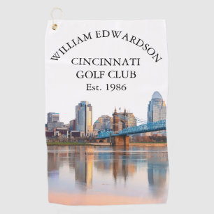 Cincinnati Silhouette Persoonlijke Golfclub Naam Golfhanddoek