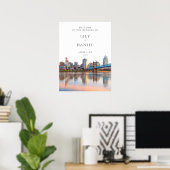 Cincinnati Silhouette Trouw Welkom Bord Poster (Thuiskantoor)