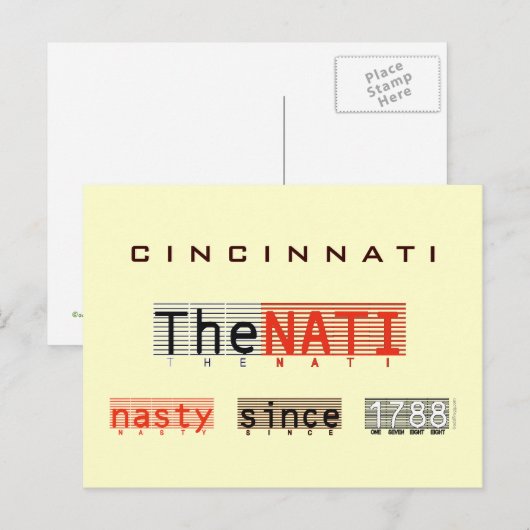 CINCINNATI sinds 1788 Briefkaart (Voorkant / Achterkant)