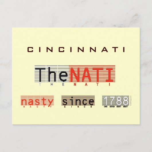 CINCINNATI sinds 1788 Briefkaart (Voorkant)