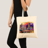 Cincinnati Skyline Abstracte kunst Tote Bag (Voorkant (product))