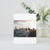 Cincinnati skyline bij zonsondergang briefkaart (Staand voorkant)