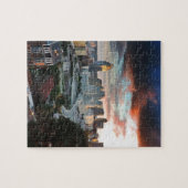 Cincinnati skyline bij zonsondergang legpuzzel (Horizontaal)