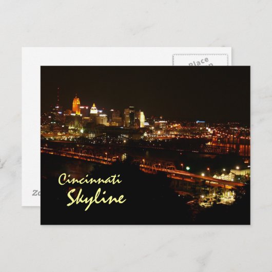 Cincinnati Skyline Briefkaart (Voorkant / Achterkant)