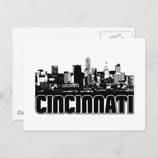 Cincinnati Skyline Briefkaart (Voorkant / Achterkant)