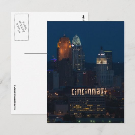 CINCINNATI. SKYLINE-Briefkaarten ONDERTEKENEN Briefkaart (Voorkant / Achterkant)