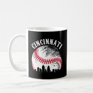 Cincinnati Skyline City Baseball op Gameday Koffiemok
