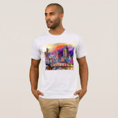 Cincinnati Skyline Graffiti Art T-shirt (Voorkant volledig)