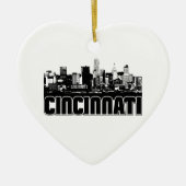 Cincinnati Skyline Keramisch Ornament (Voorkant)