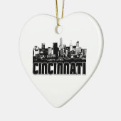 Cincinnati Skyline Keramisch Ornament (Links)
