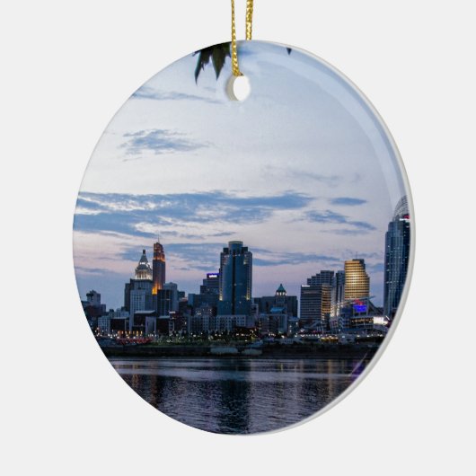 Cincinnati Skyline Keramisch Ornament (Links)