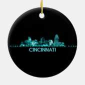 Cincinnati Skyline Keramisch Ornament (Achterkant)