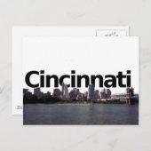 Cincinnati Skyline met Cincinnati in de hemel bove Briefkaart (Voorkant / Achterkant)