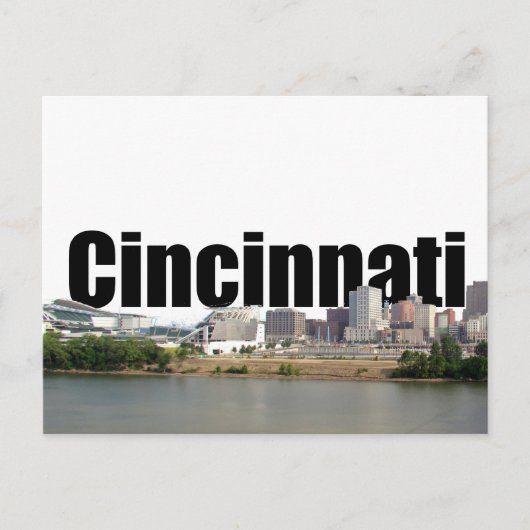 Cincinnati Skyline met Cincinnati in de Sky Briefkaart (Voorkant)