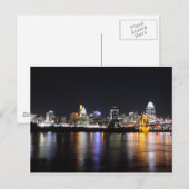 Cincinnati skyline 's nachts briefkaart (Voorkant / Achterkant)