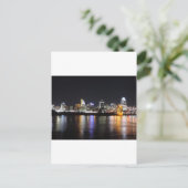 Cincinnati skyline 's nachts briefkaart (Staand voorkant)