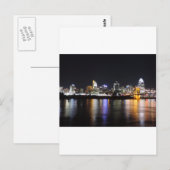 Cincinnati skyline 's nachts briefkaart (Voorkant / Achterkant)