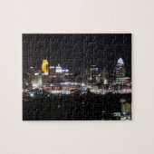 Cincinnati skyline 's nachts legpuzzel (Horizontaal)